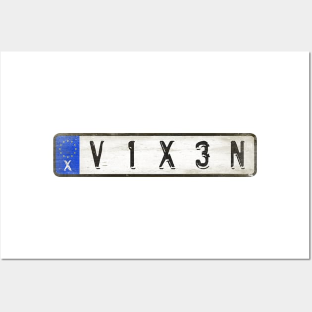 Vixen - License Plate Wall Art by Girladies Artshop